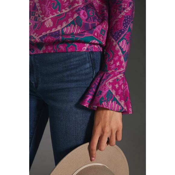 NWT Anthropologie Tiny Brenan Long Flutter-Sleeve Bohemian Top Size XS - Picture 4 of 4